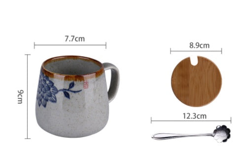 Underglaze Hand-Painted Ceramic Mug – Creative Office & Breakfast Cup