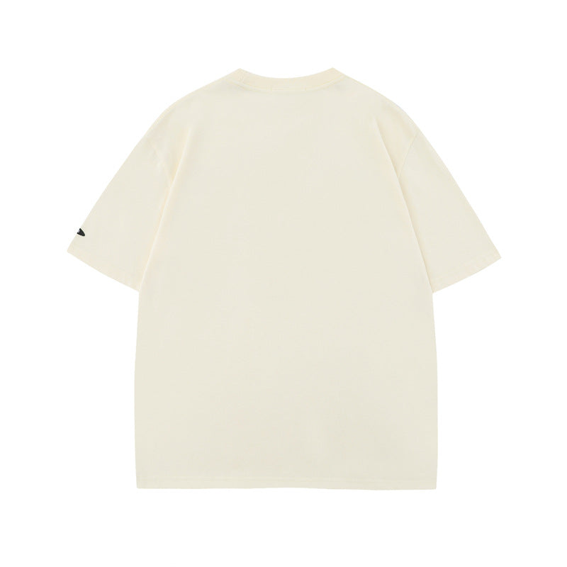 American Retro Loose-Fit Cotton Blend T-Shirt – Short Sleeve Unisex Casual Tee