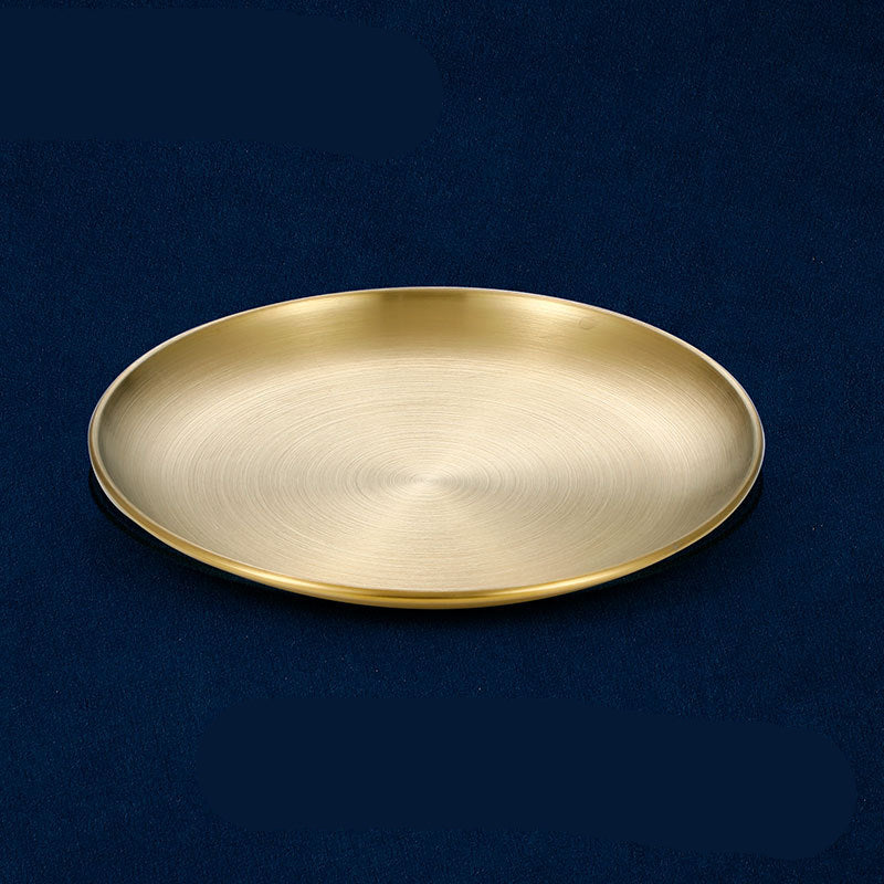 Stainless Steel Round Barbecue Plate – Durable, Easy-to-Clean, Multi-Purpose Tableware