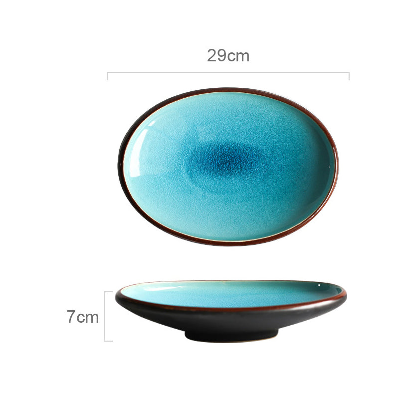 Japanese & Korean Style Porcelain Bowl – Round Ice-Cracked Glaze