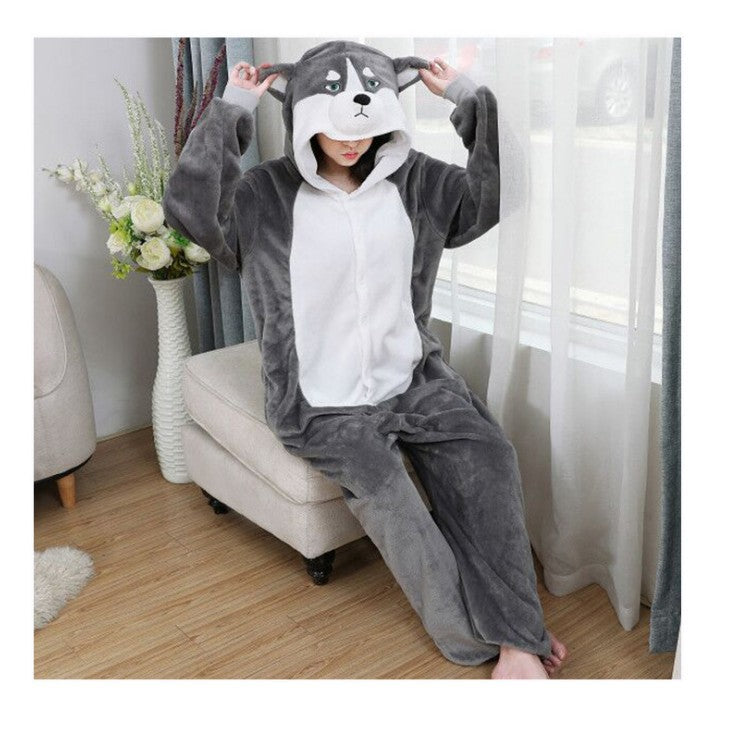 One-Piece Flannel Pyjama – Warm, Breathable & Cute Homewear for Family Comfort