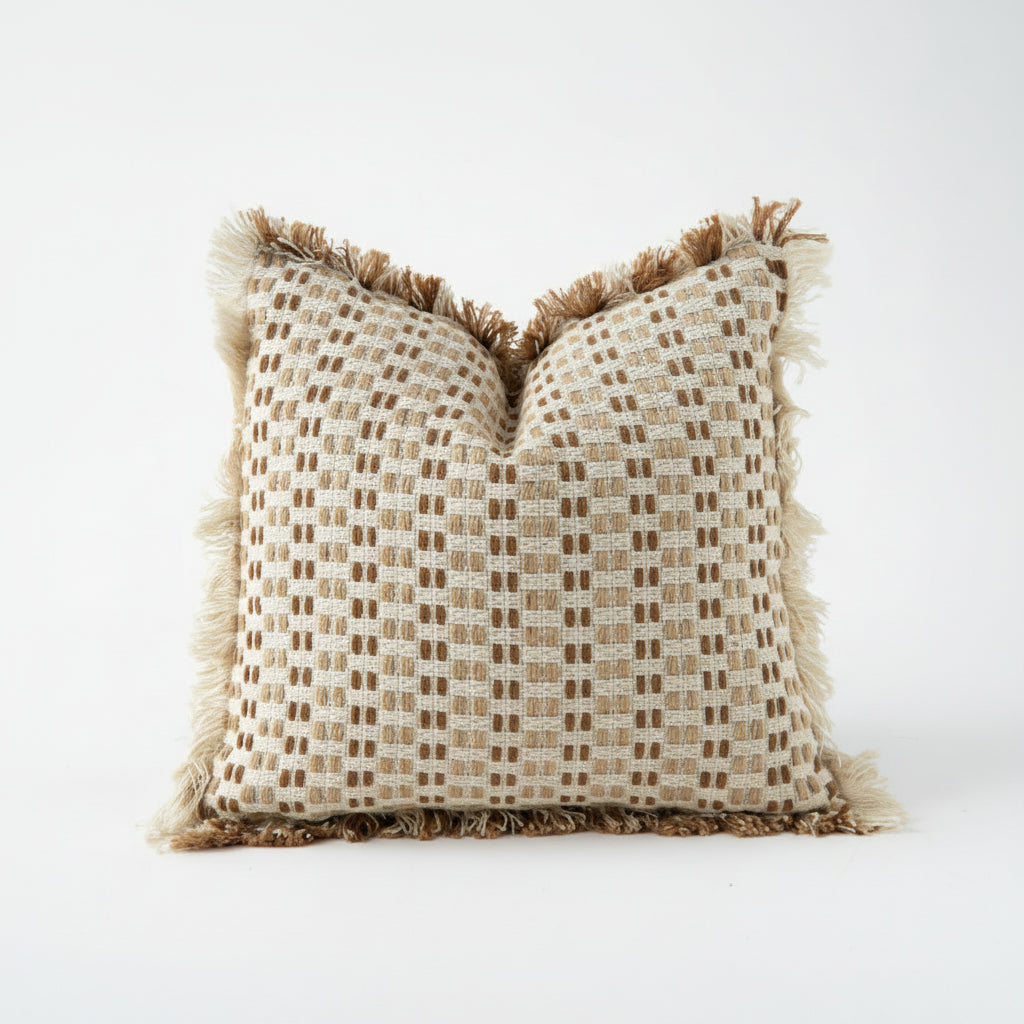 Vintage Woven Throw Pillow – Cozy Sofa & Living Room Cushion