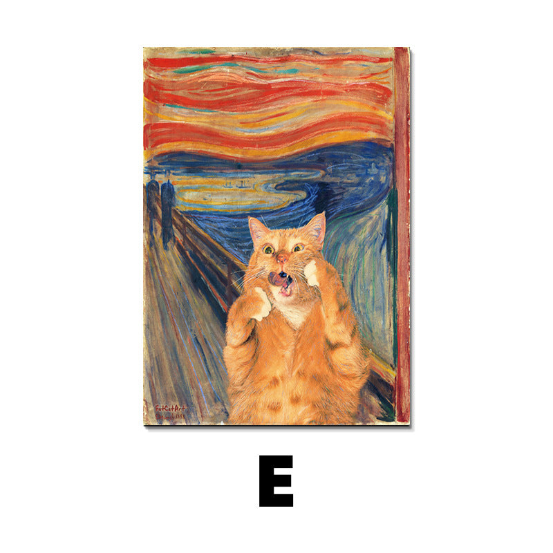 Entrance High-Grade Canvas Hanging Painting – Modern Solid Wood Wall Art