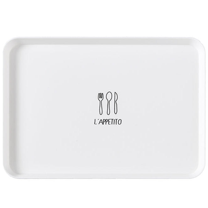 Nordic Style Rectangular Breakfast Plate – Durable Plastic Tea & Dining Tray
