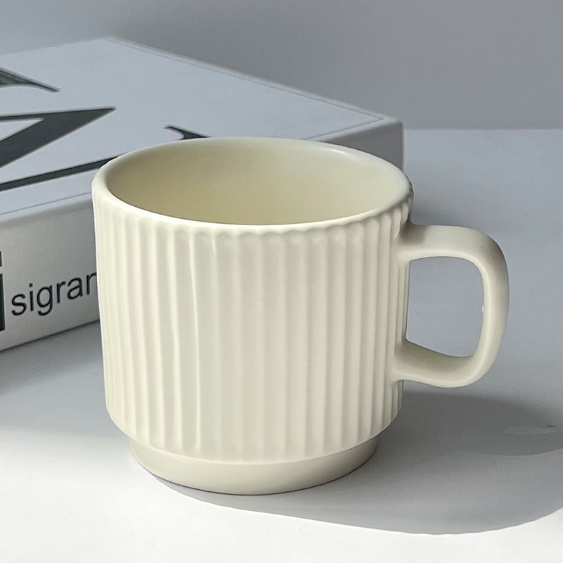 Modern Minimalist Ceramic Mug – 260ml Plain Coffee & Tea Cup