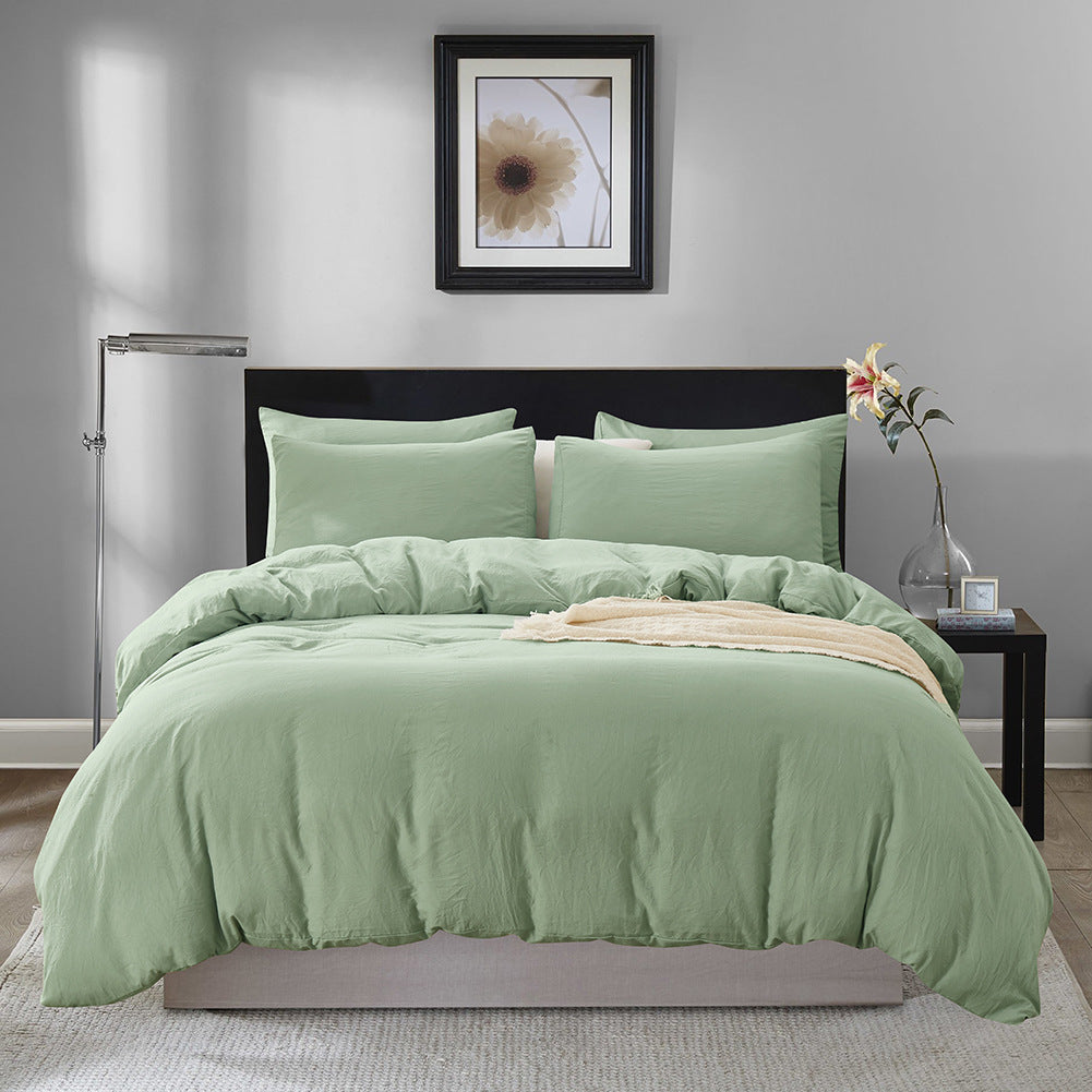 Luxury European Polyester Bedding Set – Reactive Dyeing, Twill Weave, 3-Piece Quilt Cover Set