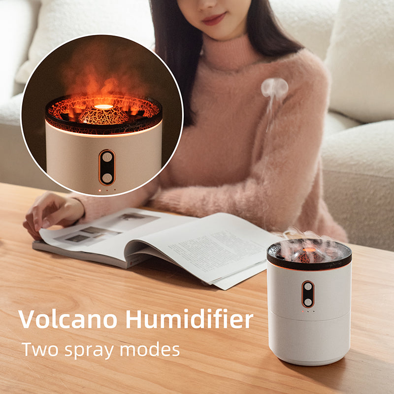 Volcanic Flame Aroma Essential Oil Diffuser –  Jellyfish Humidifier & Night Light