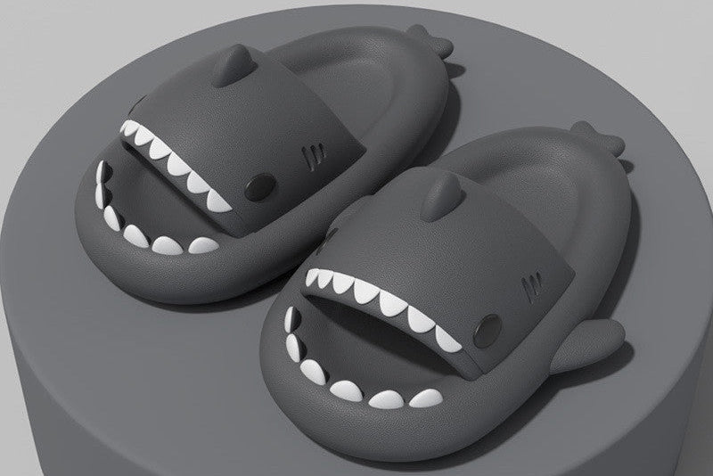 Shark Slippers – Soft Anti-Slip Thick-Sole Indoor & Outdoor Slides