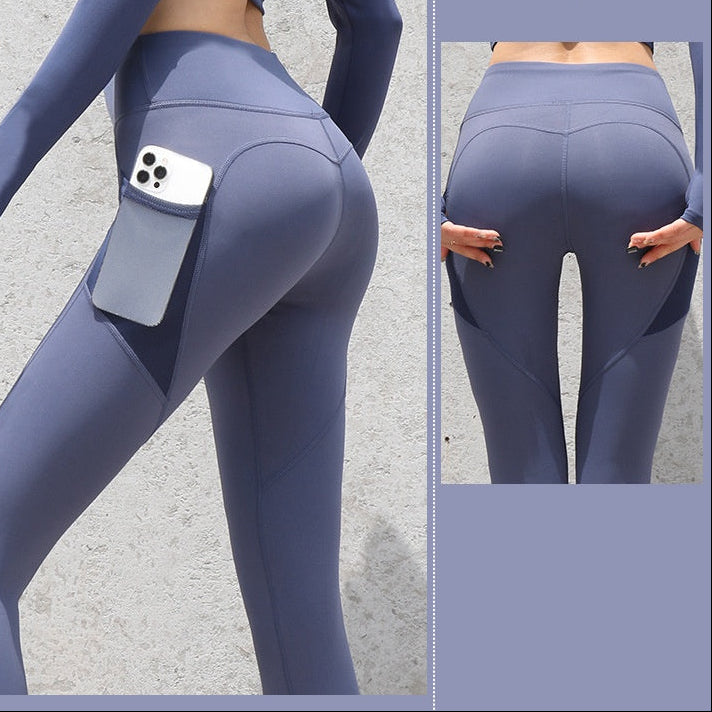 Gym Sport Seamless Leggings for Women with Pockets – High Waist Yoga &amp; Running Pants