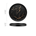 Marble Porcelain Plate – Elegant Black & White Dish