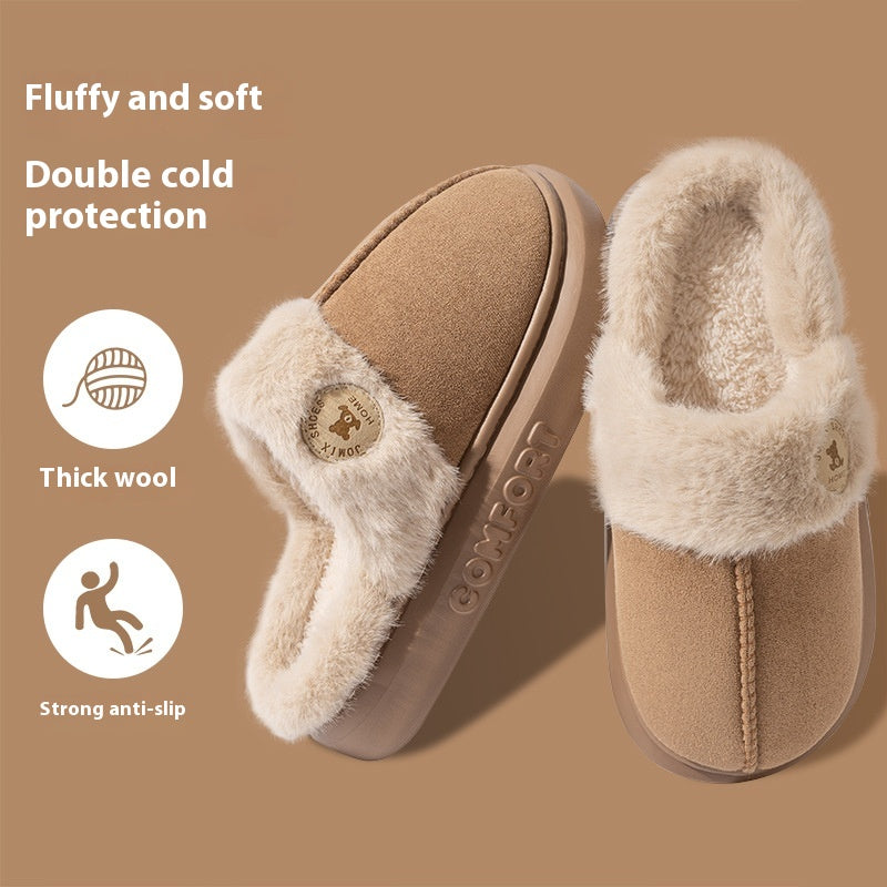Plush Winter Slippers for Women – Warm Non-Slip Indoor Fleece Home Shoes