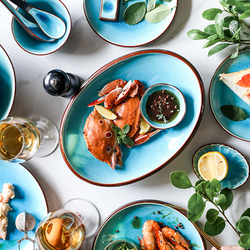 Japanese & Korean Style Porcelain Bowl – Round Ice-Cracked Glaze