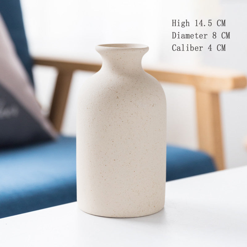 Nordic Ceramic Vase – Handmade Minimalist Flower Vase for Home & Office Decor