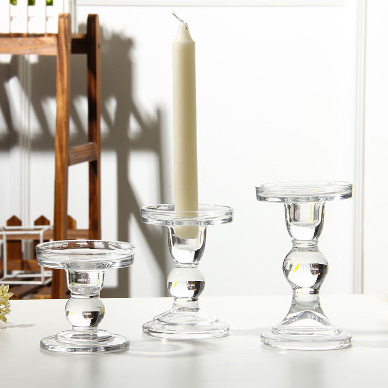 Glass Candle Holder – Elegant Wax Holder for Home Decor
