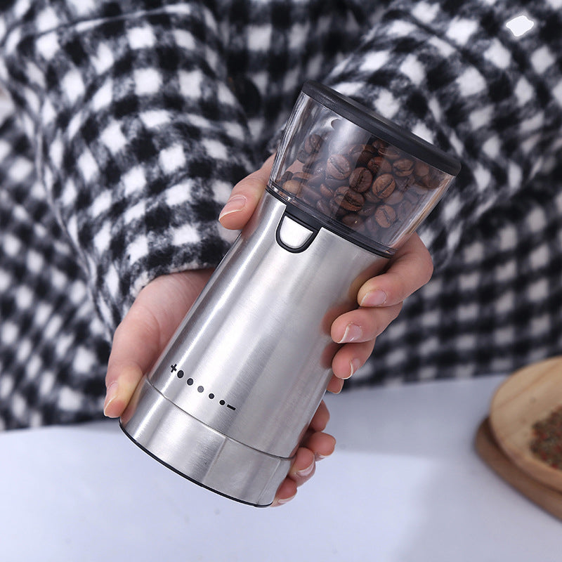 Portable USB Electric Grinder – Small, Fully Automatic, Stainless Steel