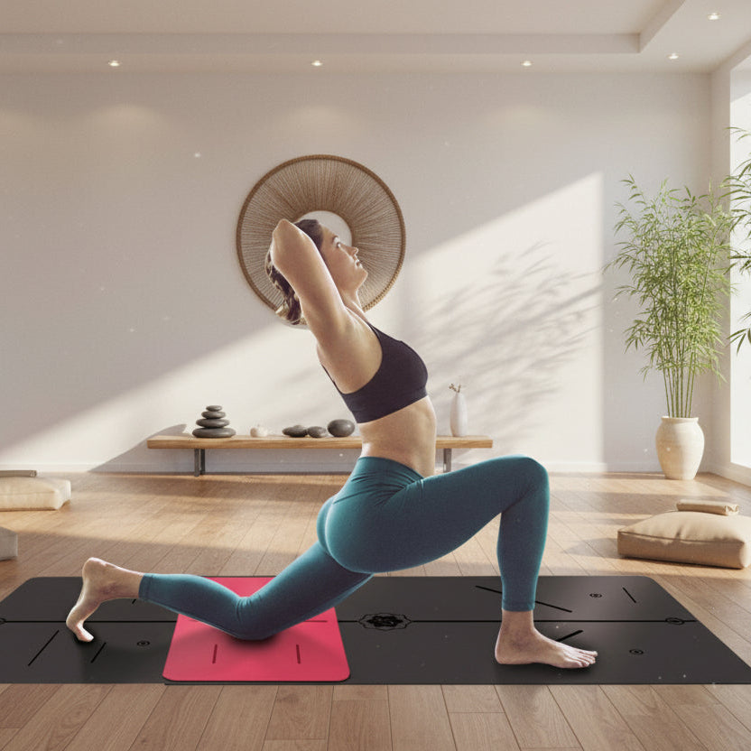 Anti-Slip Yoga Auxiliary Mat for Shoulderstand & Headstand – Natural Rubber PU Grip Pad