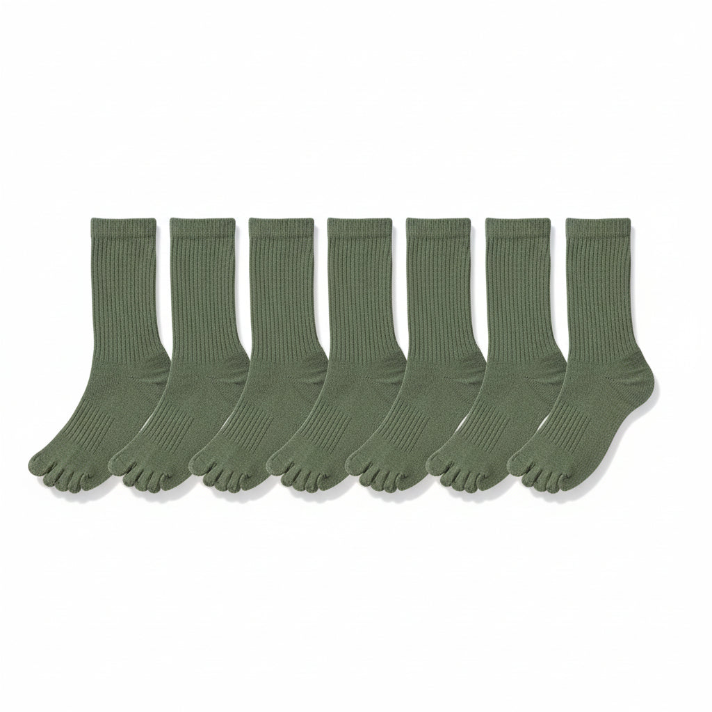 5 Pairs Women’s Five-Finger Cotton Socks – Breathable, Antibacterial Split Toe Socks for Everyday Comfort