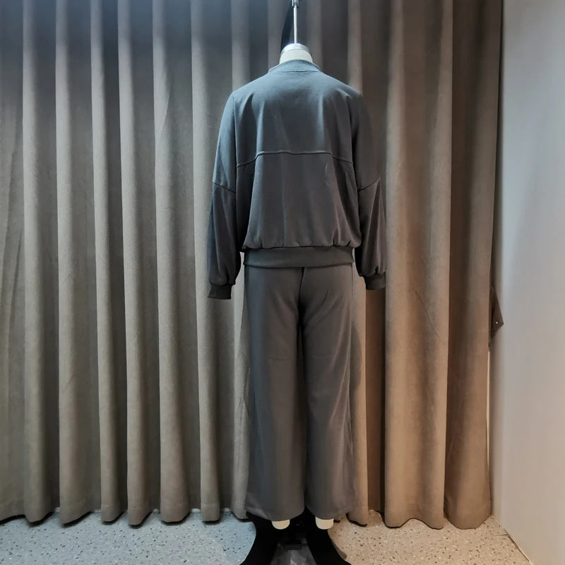 Women’s Long-Sleeve Lounge Set – Soft Top & Trousers | Comfortable Two-Piece Outfit