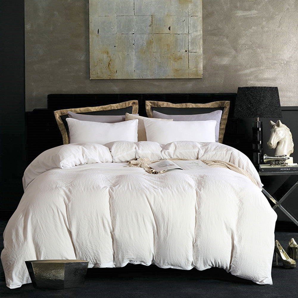 Luxury European Polyester Bedding Set – Reactive Dyeing, Twill Weave, 3-Piece Quilt Cover Set