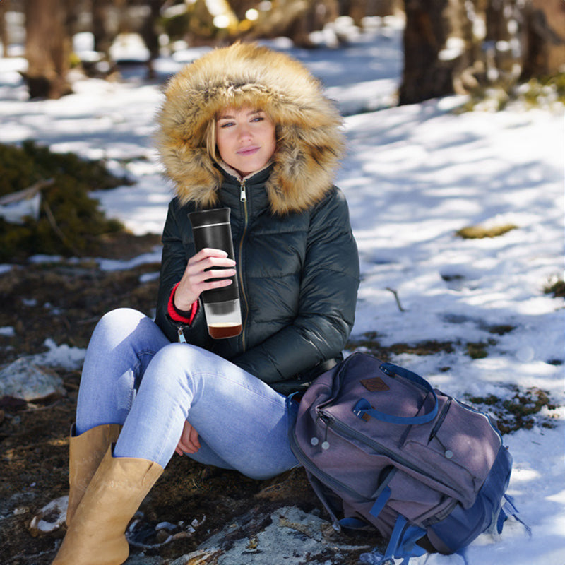 Upgraded 3-in-1 Cordless Coffee Maker – Portable Espresso Machine for Travel, Camping & Home | Capsule & Ground Coffee Compatible