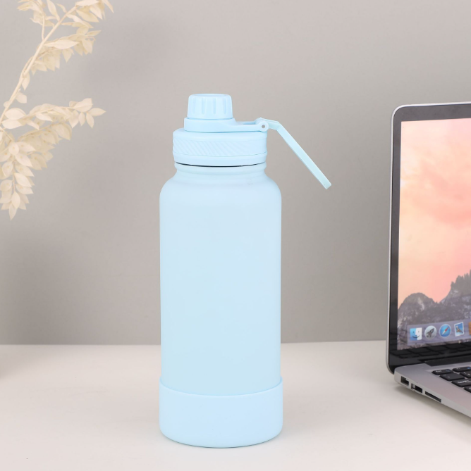 Magnetic Bracket Thermos Cup – Large Capacity Stainless Steel Sports Water Bottle