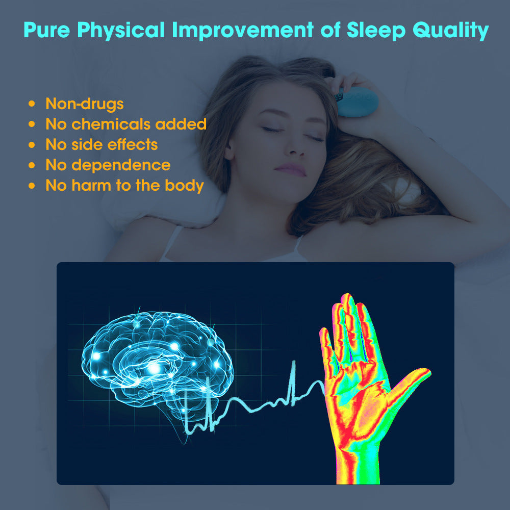 Microcurrent Pulse Massage Sleep Aid Device | CES Anxiety Relief, Insomnia Support & Relaxation Too