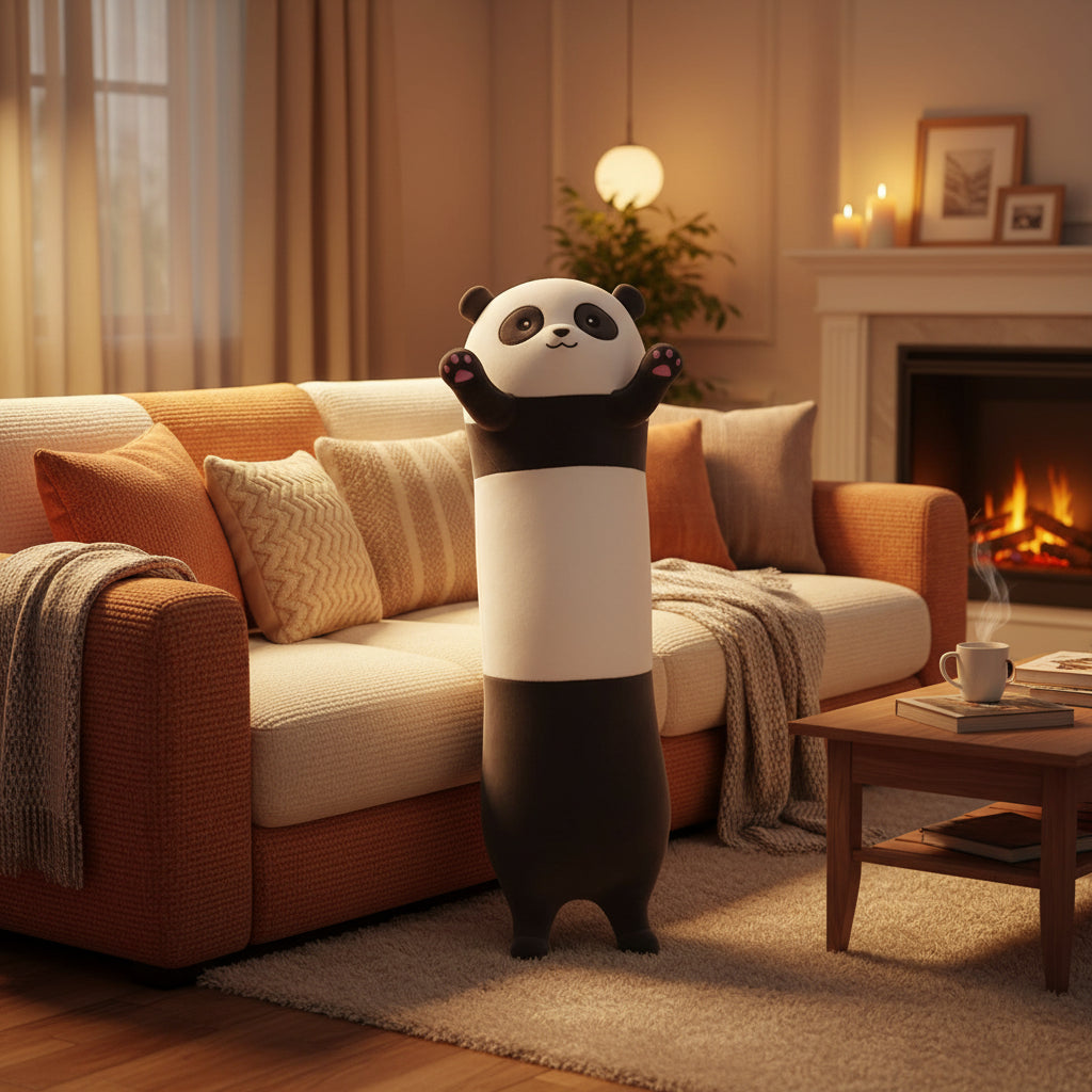 Cute Panda Plush Toy – Soft Down Cotton Stuffed Animal for Adults & Home Decor