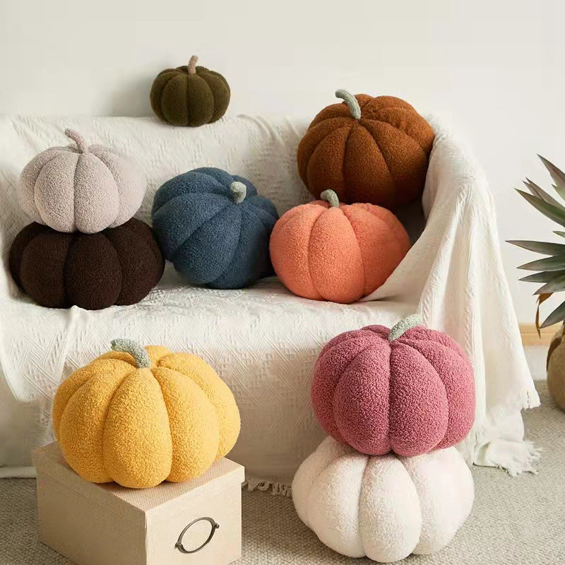 Pumpkin Plush Doll Pillow – Soft PP Cotton Stuffed Toy & Cozy Home Cushion