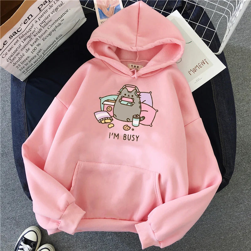 Cartoon Cute Printed Hooded Sweatshirt – Unisex Casual Hoodie | Soft, Stylish & Versatile