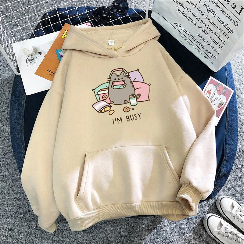 Cartoon Cute Printed Hooded Sweatshirt – Unisex Casual Hoodie | Soft, Stylish & Versatile