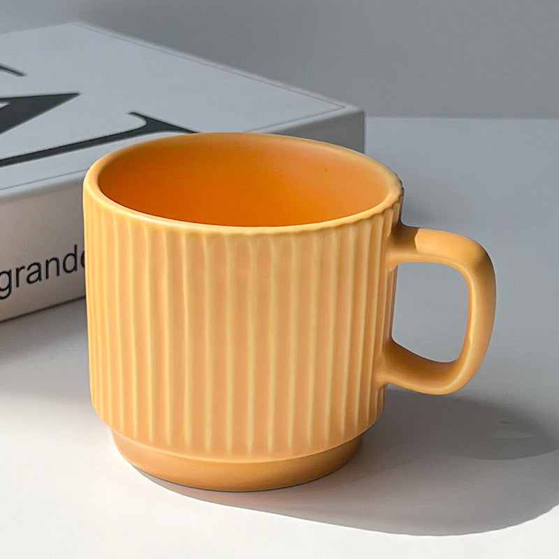 Modern Minimalist Ceramic Mug – 260ml Plain Coffee & Tea Cup