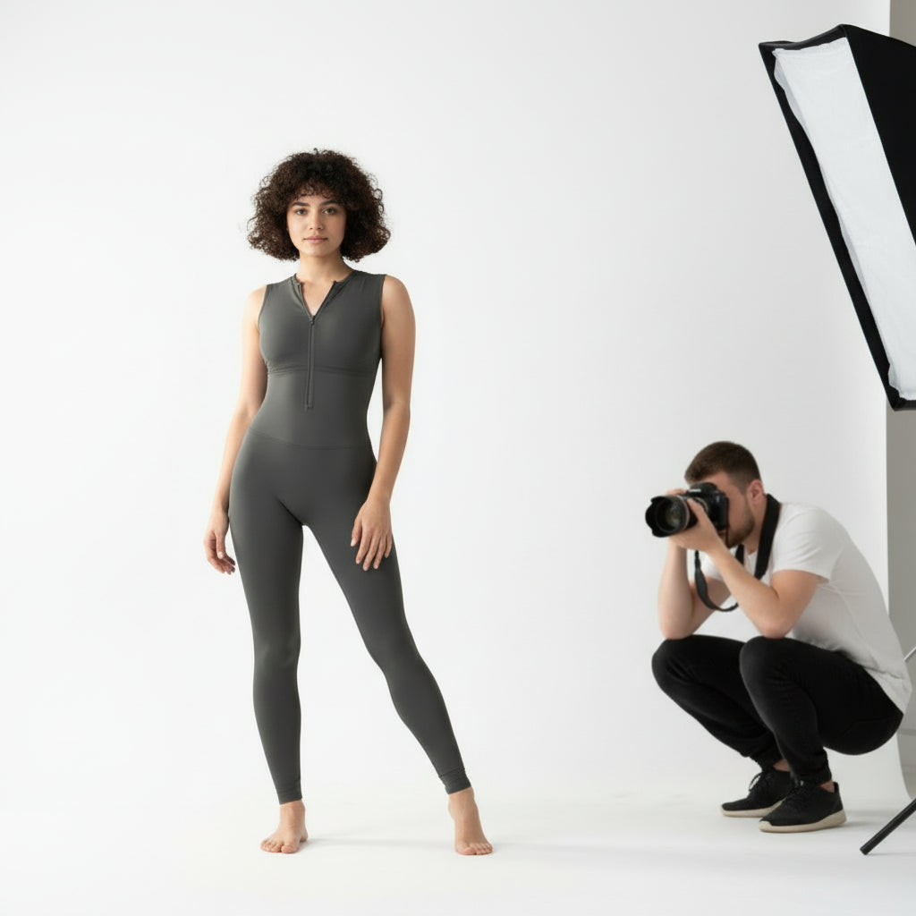 Seamless Tummy Control Shapewear Jumpsuit – Butt Lifting Yoga & Fitness Bodysuit for Women