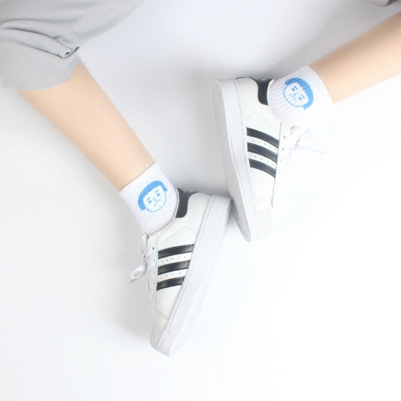 Harajuku Cute Emoji Socks for Women – Cartoon Cotton Short Socks | Fashion, Hipster, Creative & Comfortable