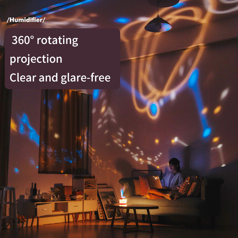LED Projection Humidifier – 3‑in‑1 Night Light, Landscape Projector & Silent Cool Mist