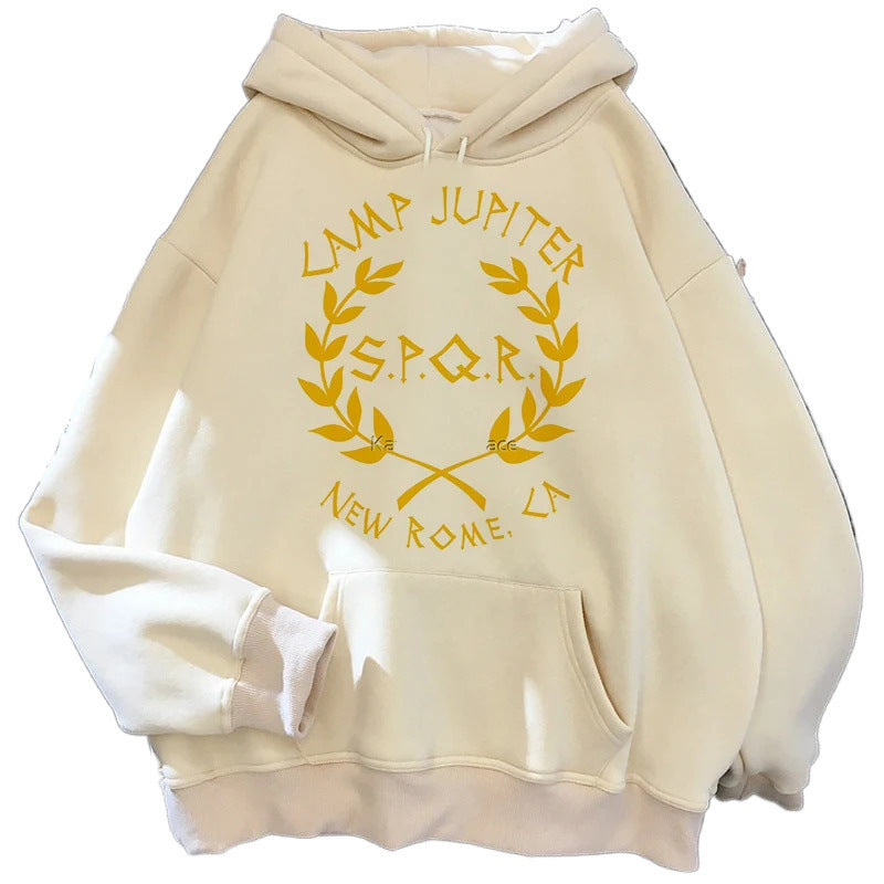 Trendy Cartoon Pattern Hooded Sweatshirt – Unisex Casual Long Sleeve Jacket