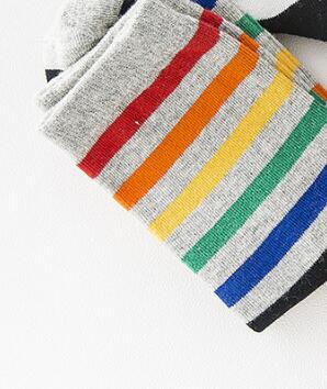 Rainbow Striped Harajuku Cotton Socks – Colorful Casual Fashion Socks for Women