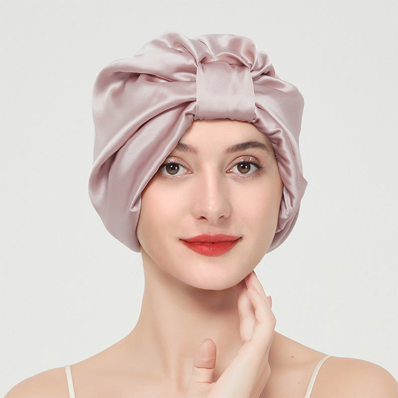 Luxury Satin French Nightcap – Double‑Layer Hair‑Care Sleep Bonnet for All Seasons