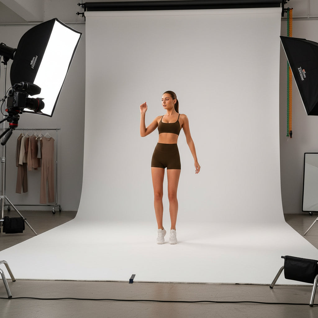 Women’s Activewear Set – Nylon & Spandex Gym Outfit | Shorts & Sports