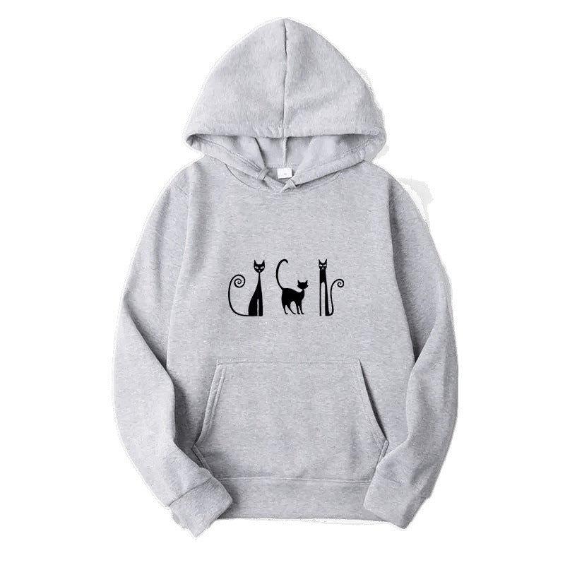 Cozy Cartoon Hooded Sweatshirt – Slim Fit, Long Sleeve, Printed Pullover for Everyday Comfort