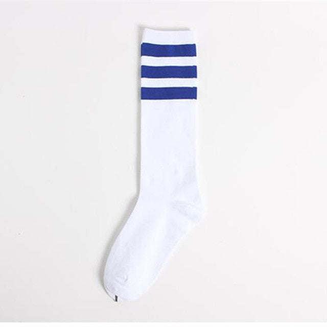 Three Stripes Cotton Socks – Unisex HipHop Skate Socks | Harajuku Style Long & Short Funny Art Meias