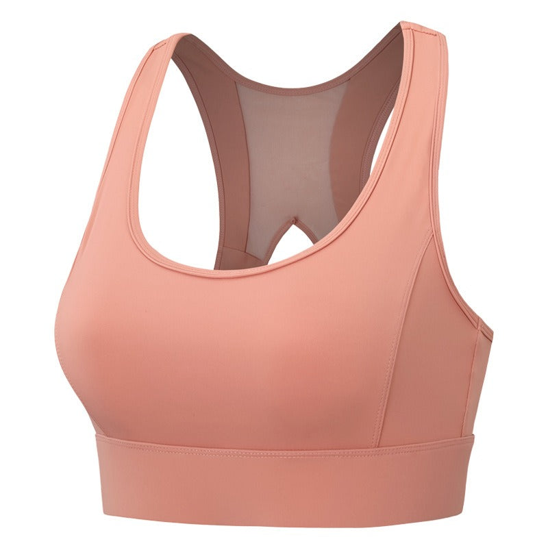 High Strength Shockproof Mesh Back Sports Bra for Women – Hollow Out Yoga & Fitness Support Top