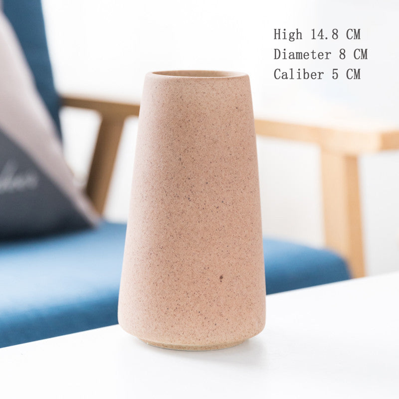 Nordic Ceramic Vase – Handmade Minimalist Flower Vase for Home & Office Decor