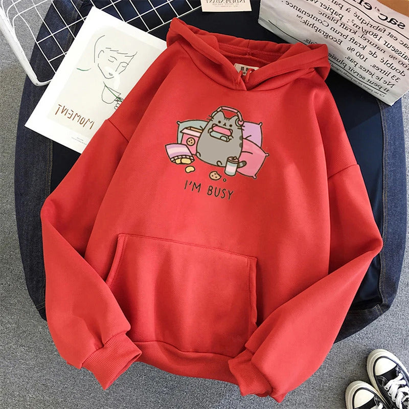 Cartoon Cute Printed Hooded Sweatshirt – Unisex Casual Hoodie | Soft, Stylish & Versatile