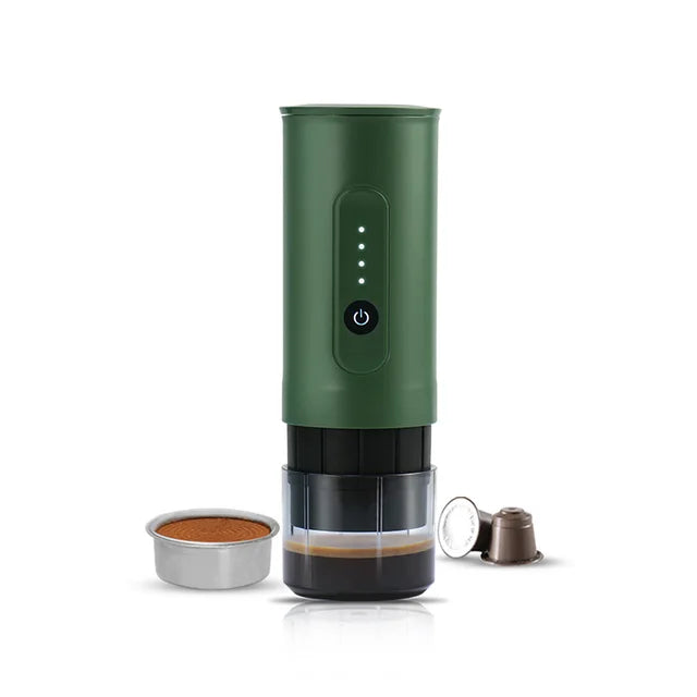 Italian Coffee Machine – Handheld Electric Travel Coffee Maker for Capsules & Powder
