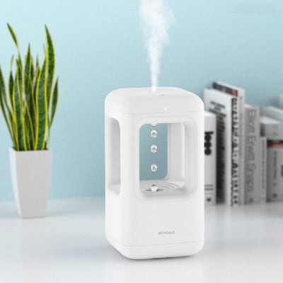Anti‑Gravity Water Drop Humidifier – White Noise Cool Mist, Ambient Lamp & Anti‑Gravity Design