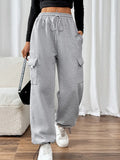 Light Gray Straight Fit Joggers with Drawstring & Pockets – Comfortable Casual &amp; Sporty Wear