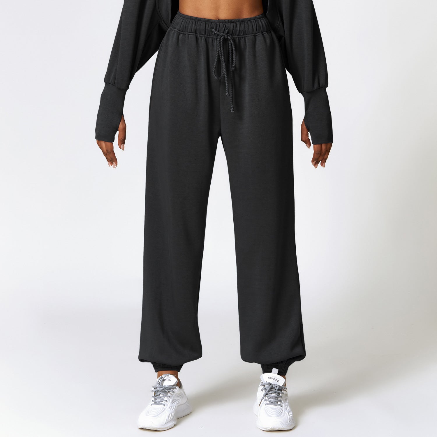 Women's Spring Jogger Set – Joggers | Casual Solid Color Trousers
