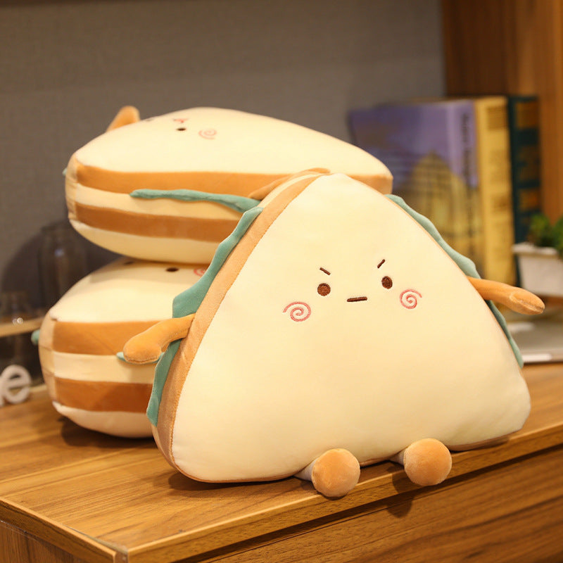 Sandwich Pillow Plush – Cute Food Cushion for Room Decor & Gifts