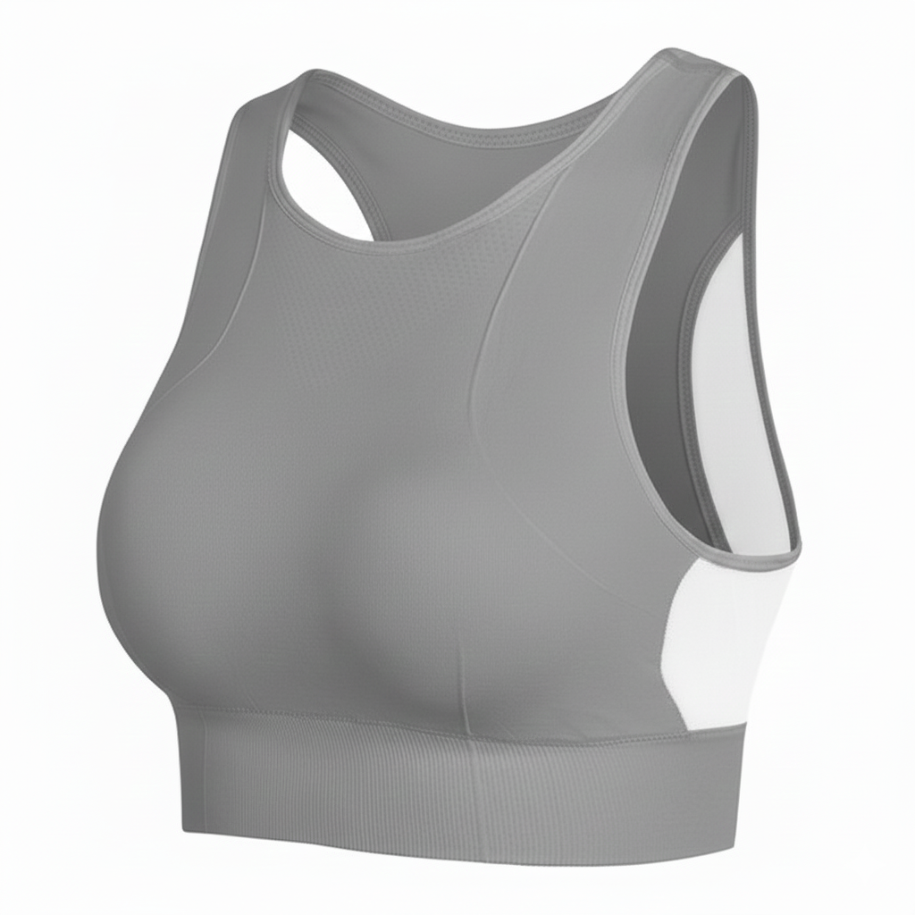 Women Breathable Mesh Sports Bra – Shockproof, Seamless, Padded Yoga & Fitness Top