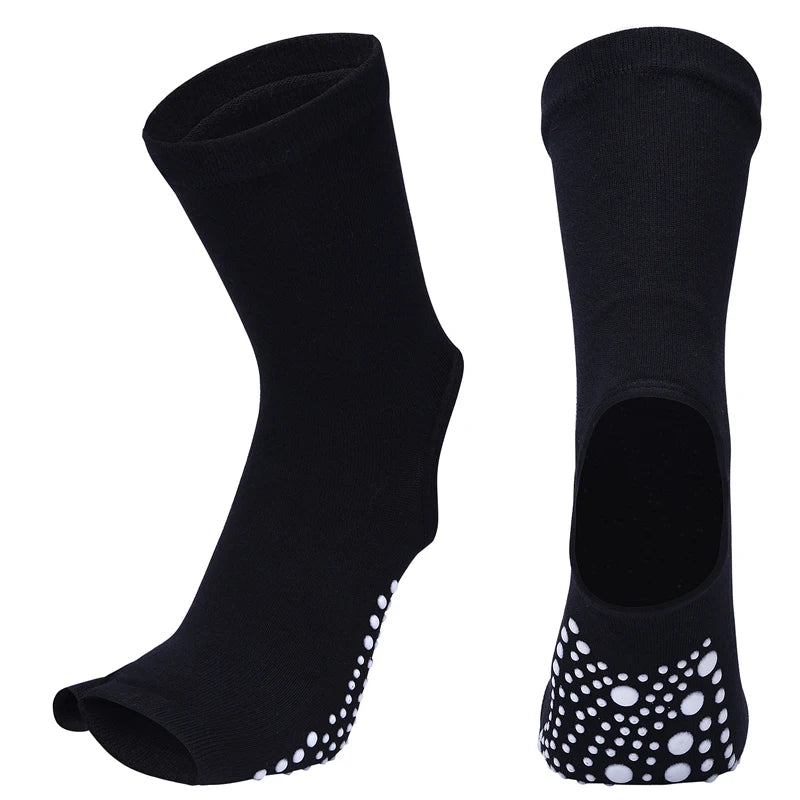 Two-Toe Non-Slip Yoga Socks for Women – Breathable, Quick-Dry Cotton Pilates & Ballet Grip Socks